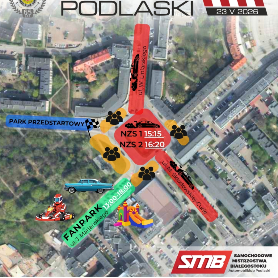 Mapa centrum 45. Rajd podlaski